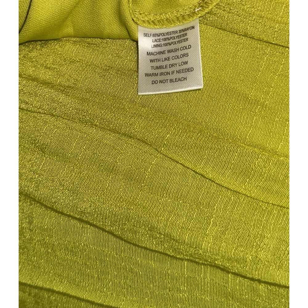 Indigo Rose lime green midi dress L(with imperfections) read description - Picture 15 of 16